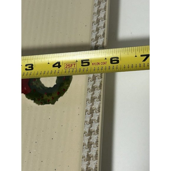 St. Nicholas Square SNOW VALLEY Platter Tray Wreath Pine Houndstooth Trim 16” - Picture 6 of 7